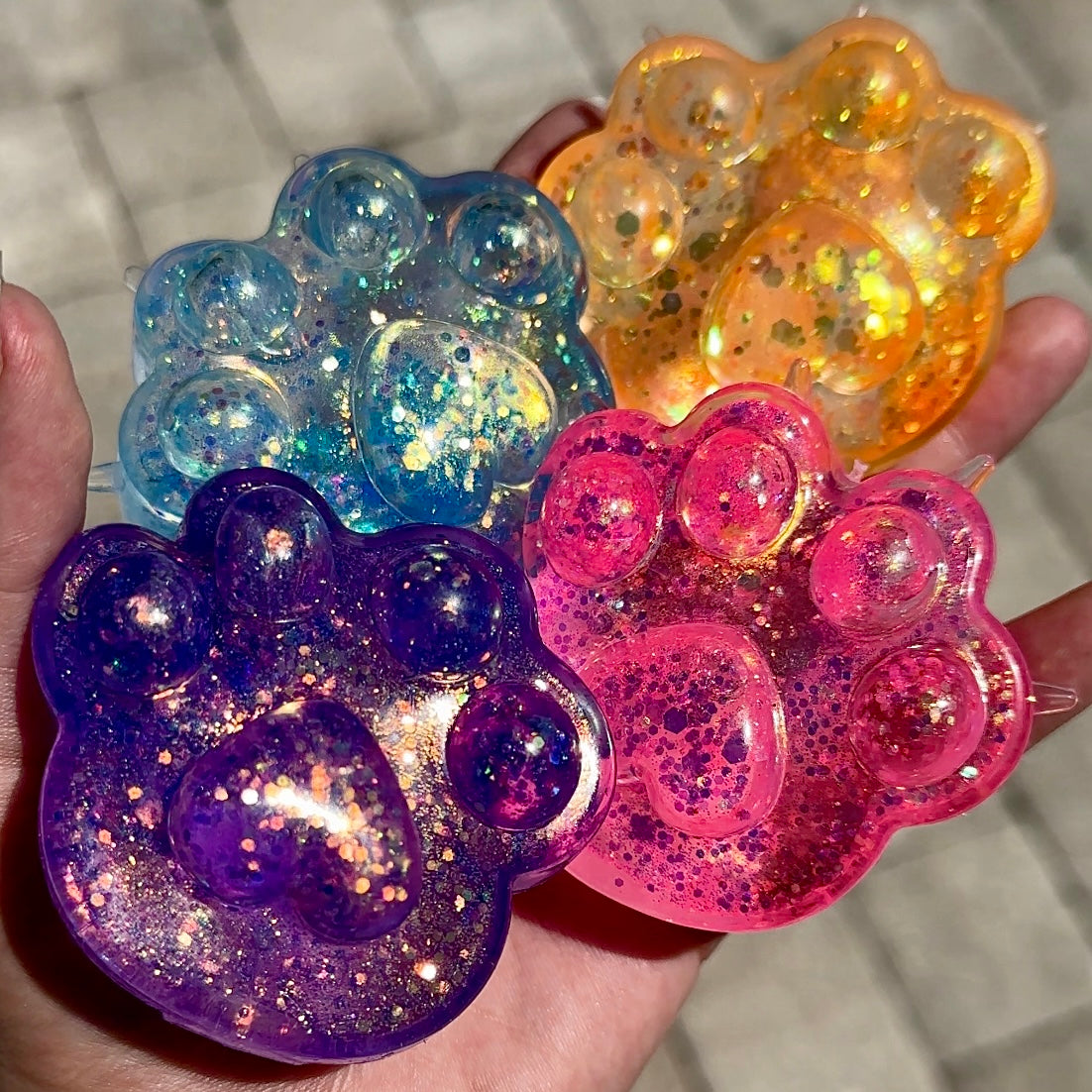 Glitter Paw Stress Ball